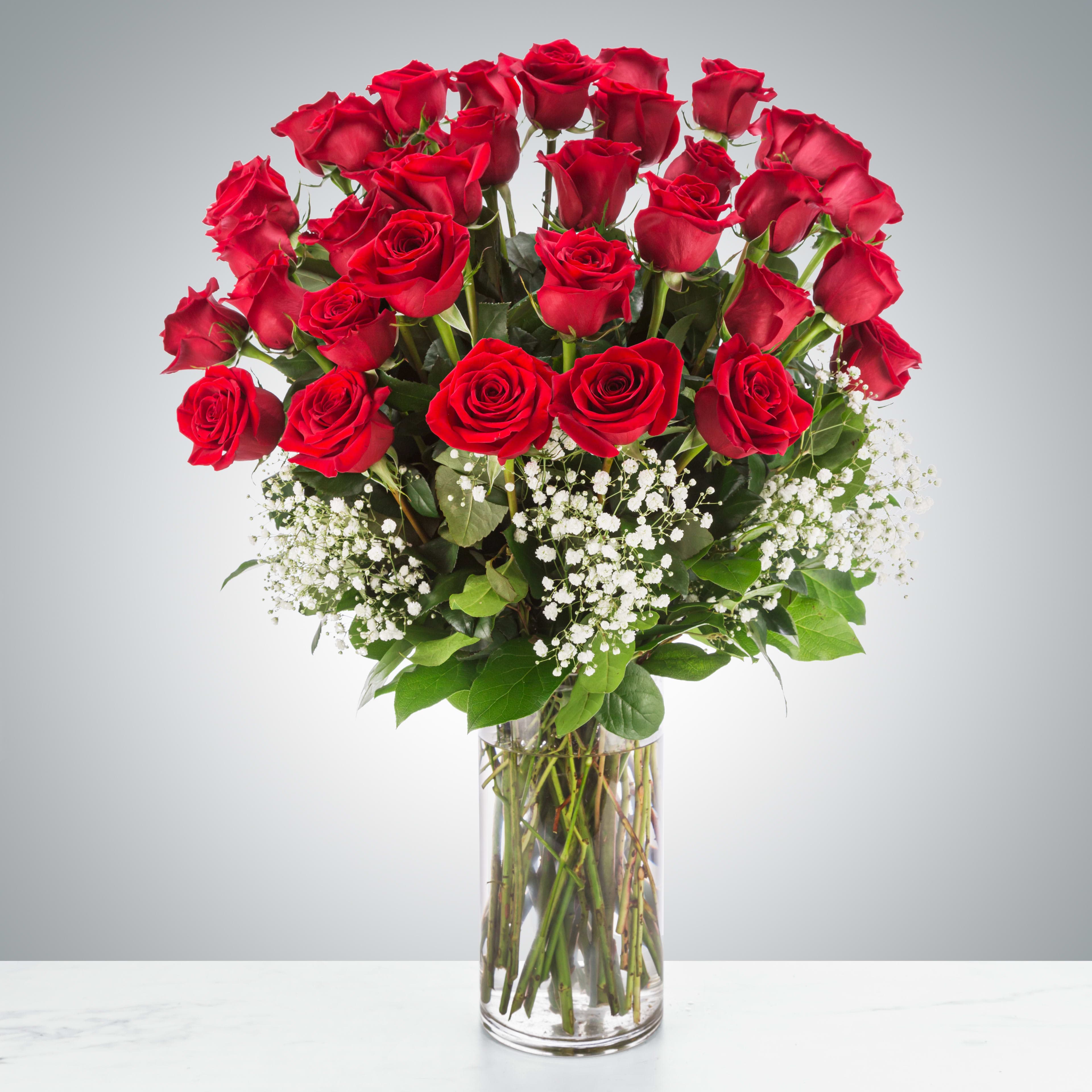 Grandeur Long Stem Rose Arrangement — composed by Taylor Breshears Studio